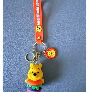 Pooh Keychain Silicone Bear Bag Charm Cute NEW